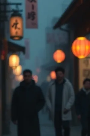 雨夜码头的旧式路灯下，一只未封口的信封压在木箱上
