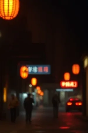石井栏边倒映着月亮的木水桶